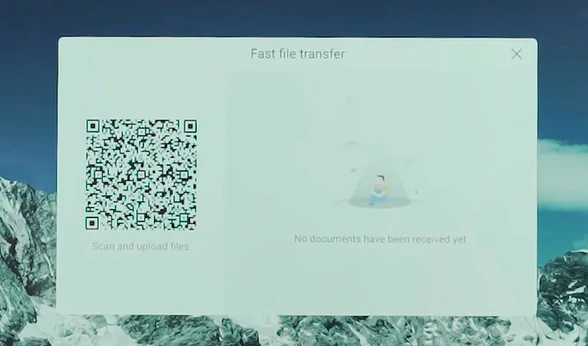 Scan QR code to transfer classroom notes