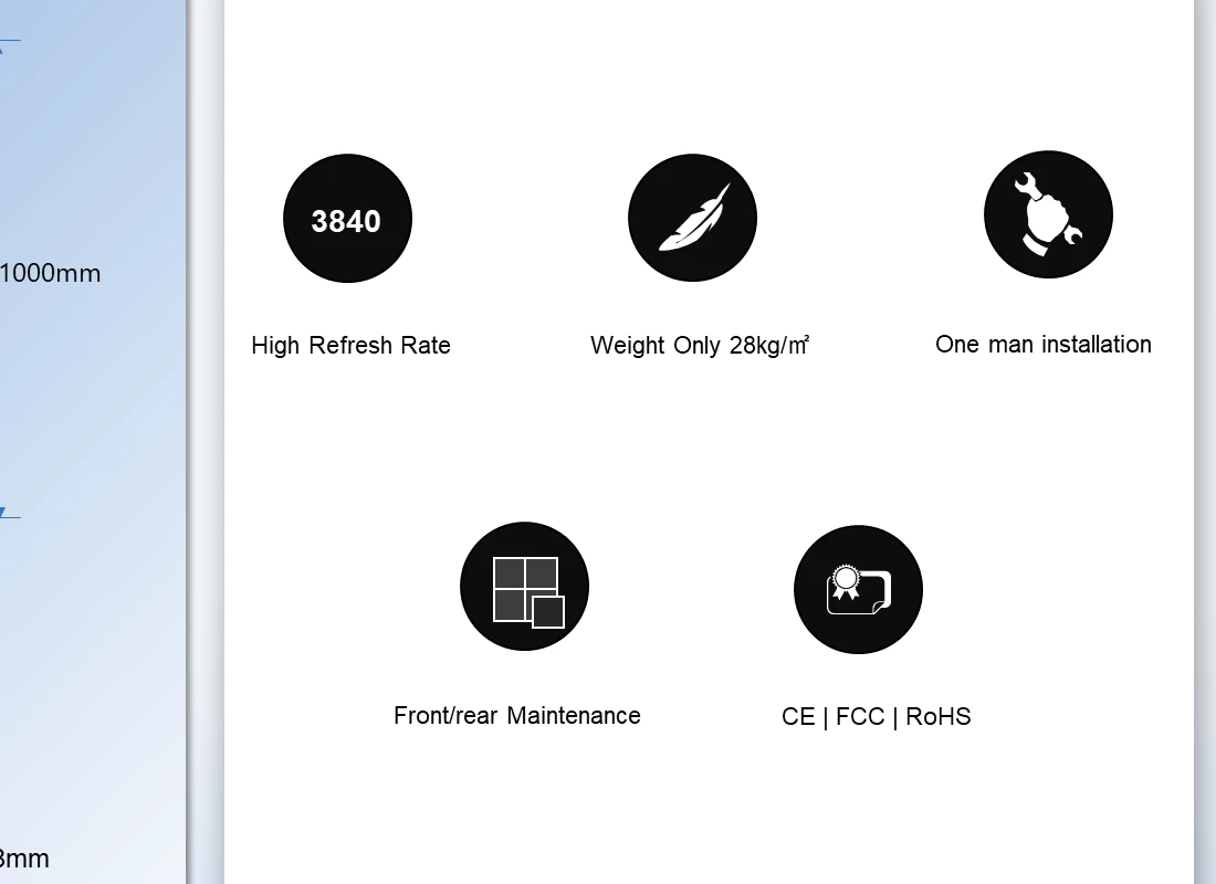 Modular-Height Indoor Fixed LED Display Cabinets